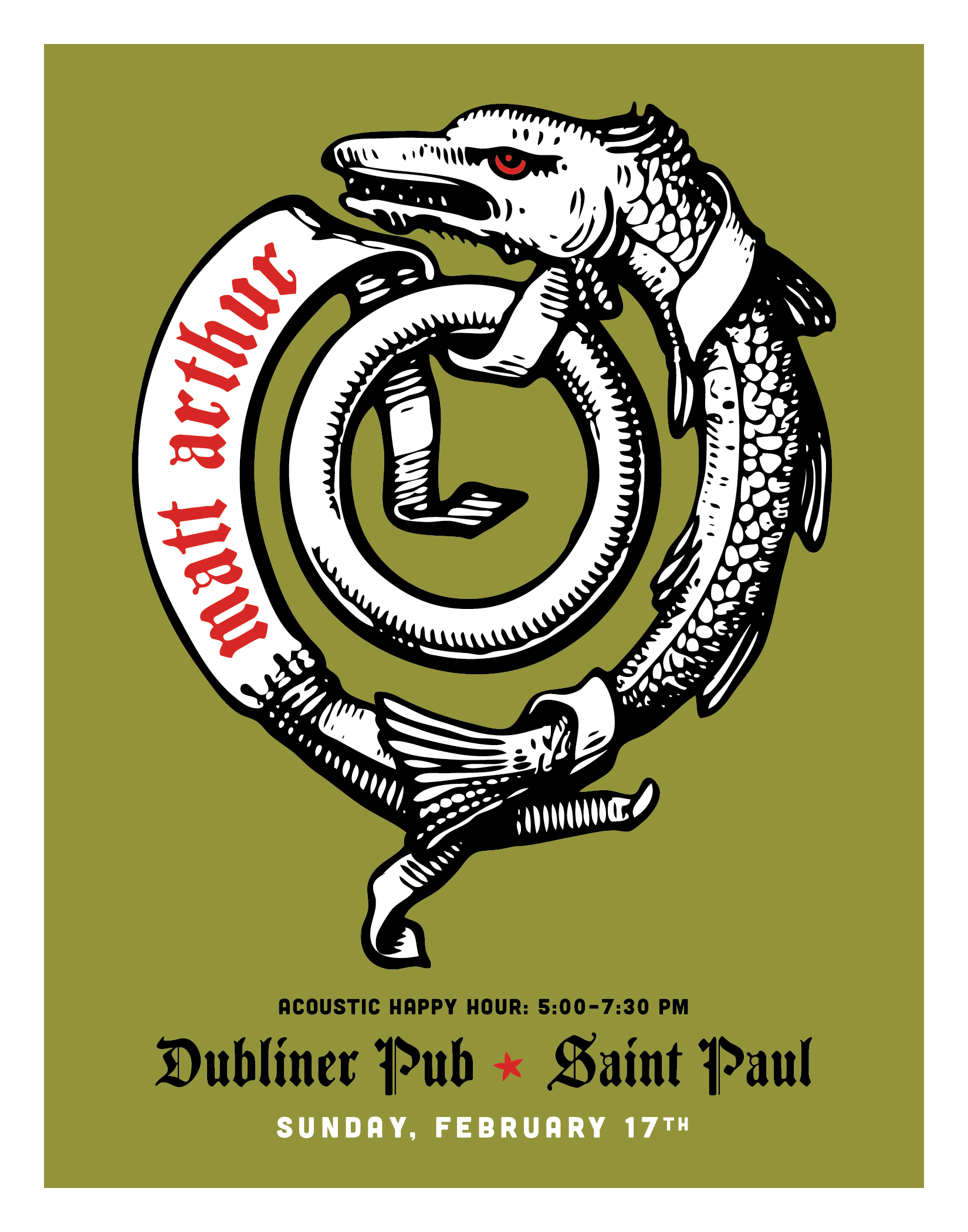 Poster: Matt Arthur at the Dubliner, Feb. 17 2019